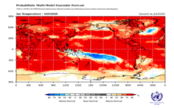 Intensificación de un fuerte episodio de El Niño